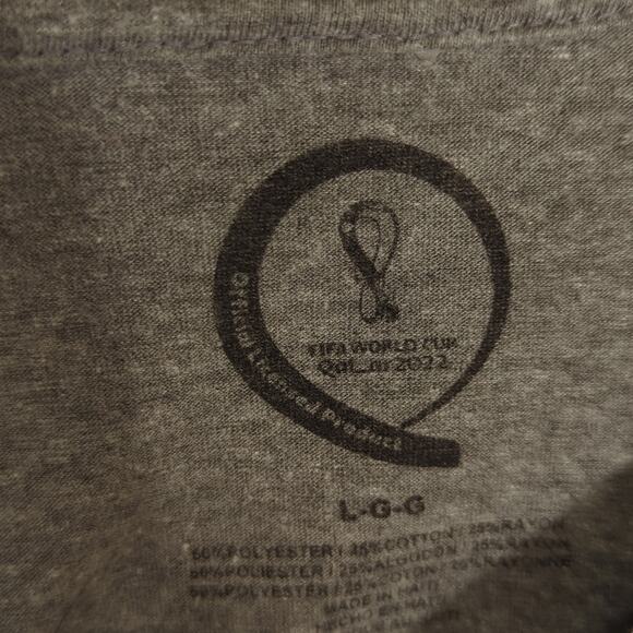 FIFA World Cup 2022 Qatar T Shirt L USA Soccer Graphic Gray Official Licensed - Picture 3 of 4